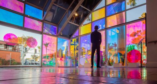 An installation entitled Ocean Ions by Christian Sampson at Laguna Art Museum. Photo courtesy of Laguna Art Museum